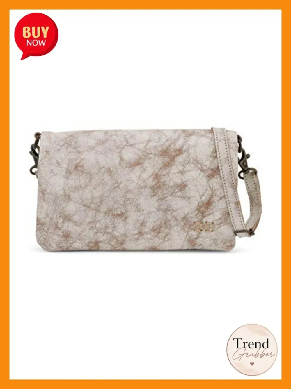 Crossbody Wallet with Distressed Leather, Lightweight & Adjustable Strap